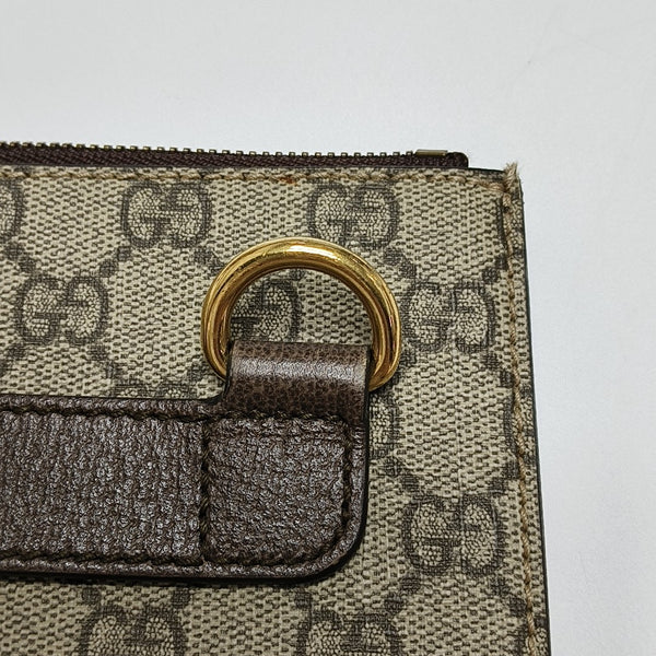 Monogram Coated Canvas Clutch Beige