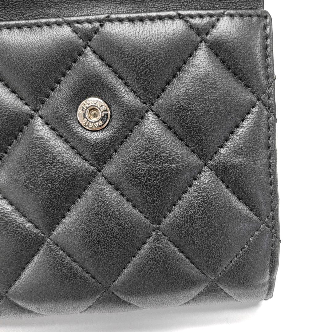 Quilted Lambskin Wallet Black