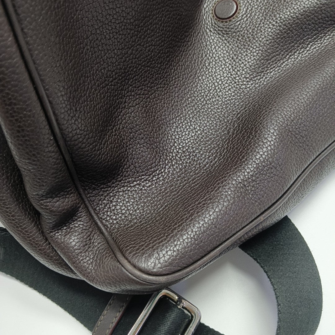 Calfskin Shoulder Bag Brown