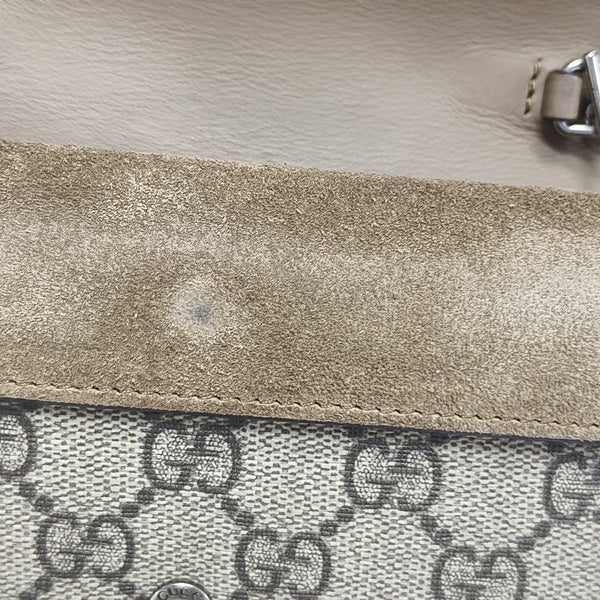 Dionysus Super Mini Monogram Coated Canvas Beige