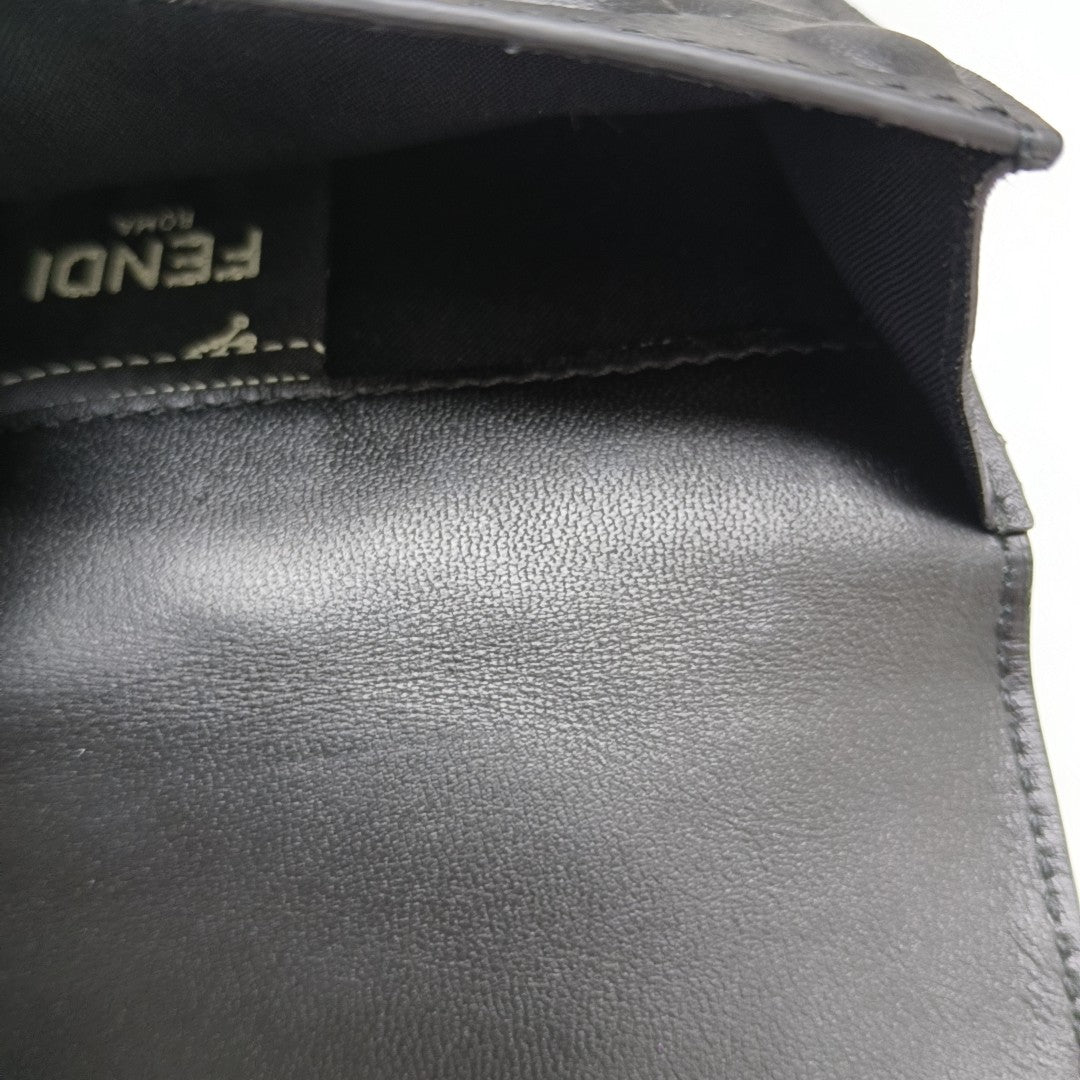 Trifold Monogram Lambskin Black Card Holder
