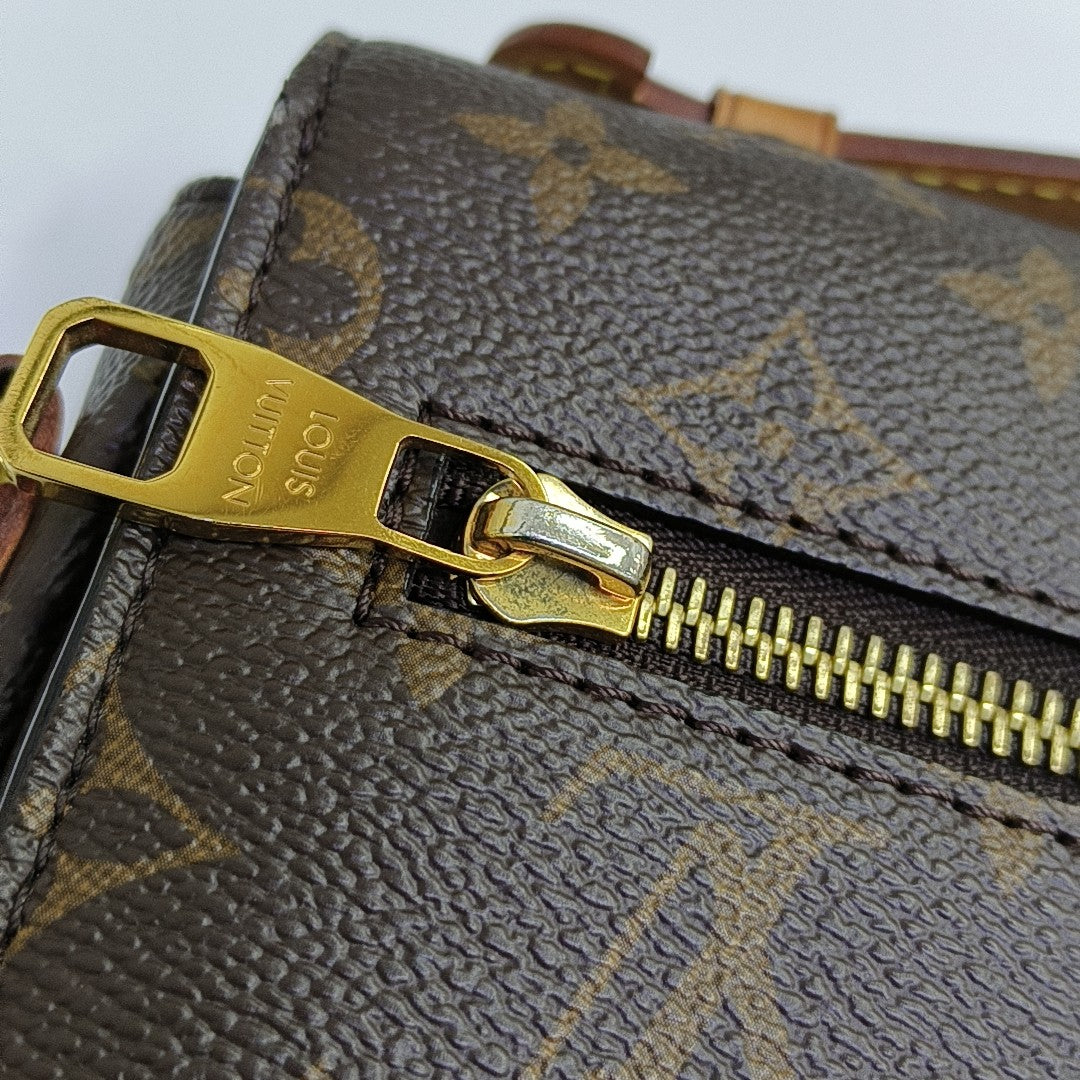 MONCEAU 26 Monogram Coated Canvas Brown