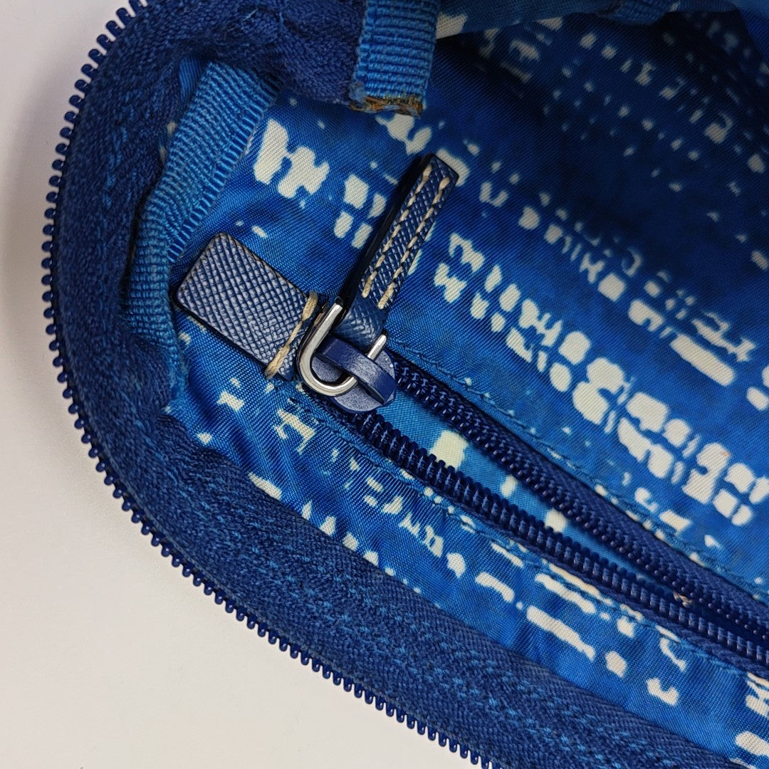 Nylon Clutch Blue