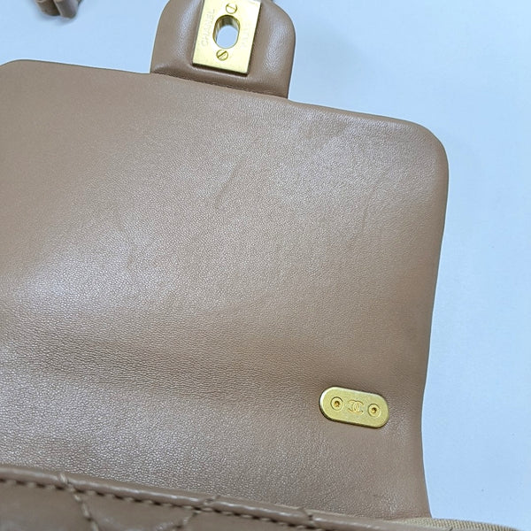 Quilted Lambskin Beige