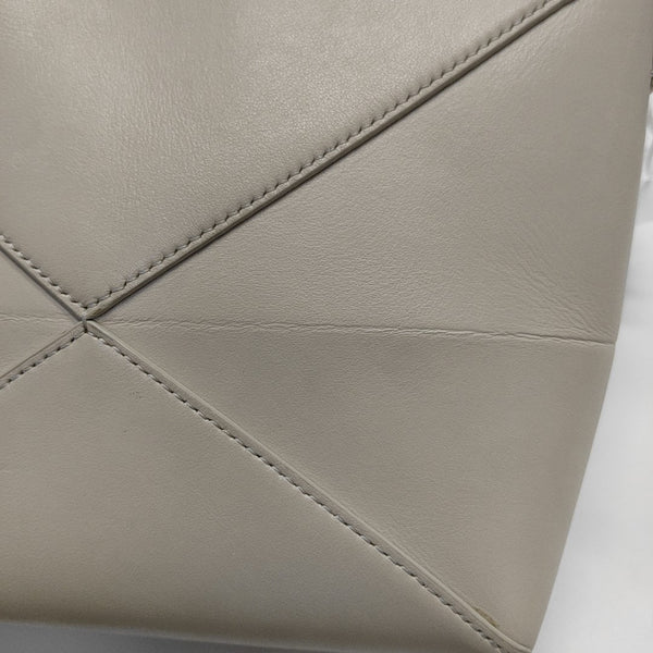 Puzzle Fold Mini Quilted Calfskin White