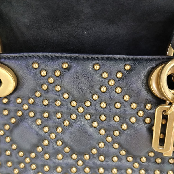 Lady Dior Medium Cannage Lambskin Black