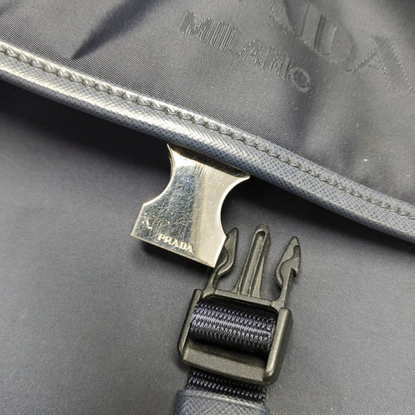 Nylon Crossbody Bag Blue
