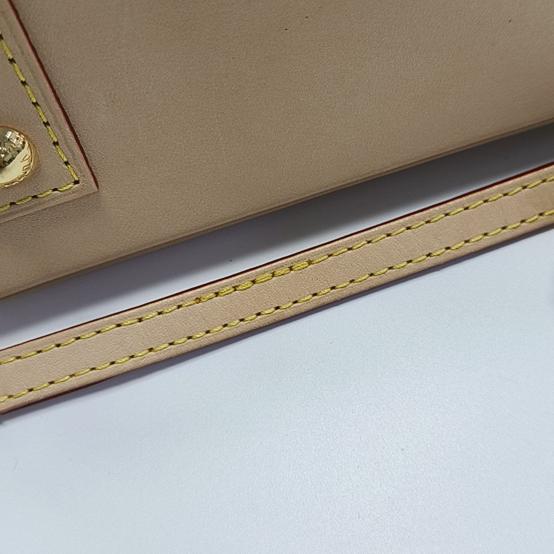 ALMA BB Monogram Coated Canvas Brown
