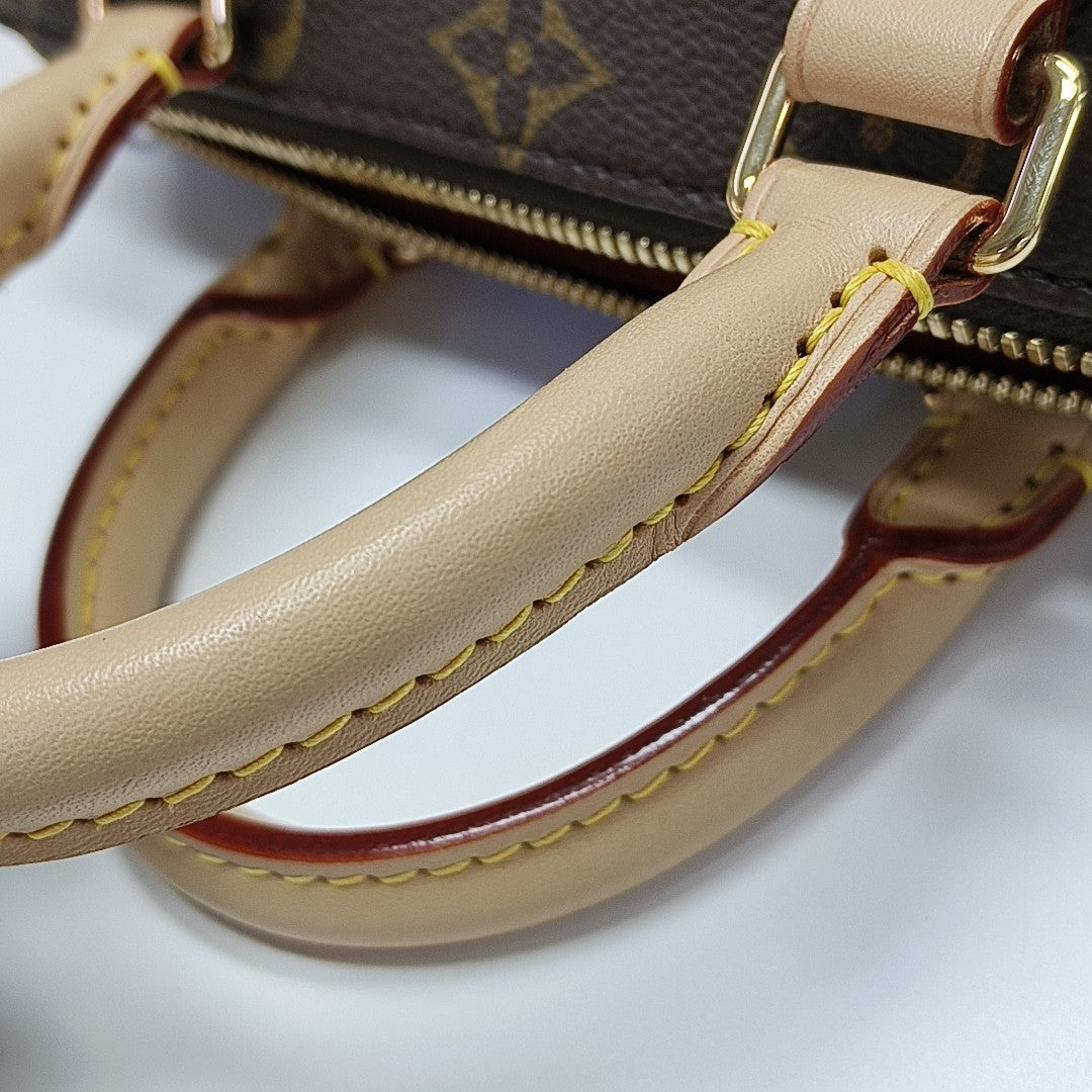 SPEEDY 20 Monogram Coated Canvas Brown