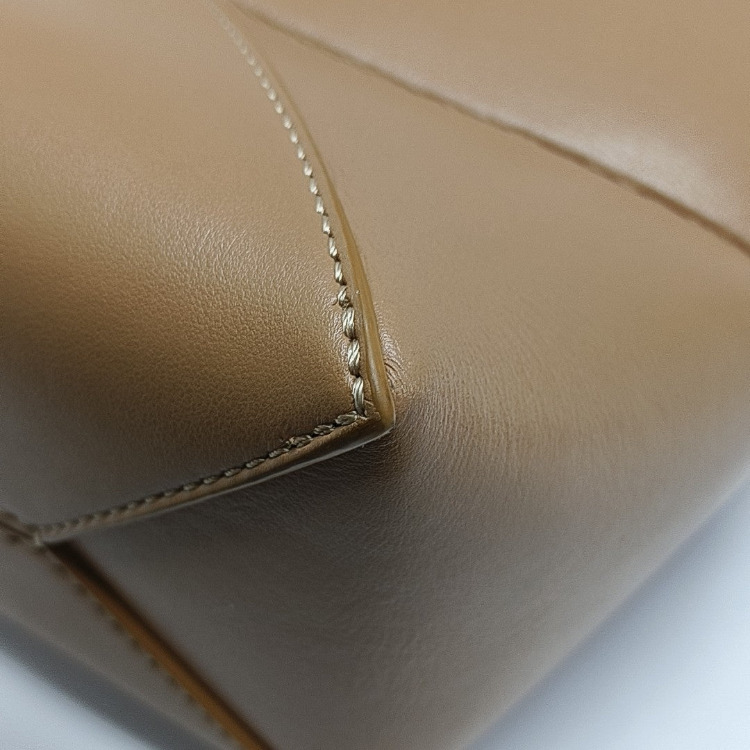 Puzzle Fold Mini Quilted Calfskin Brown
