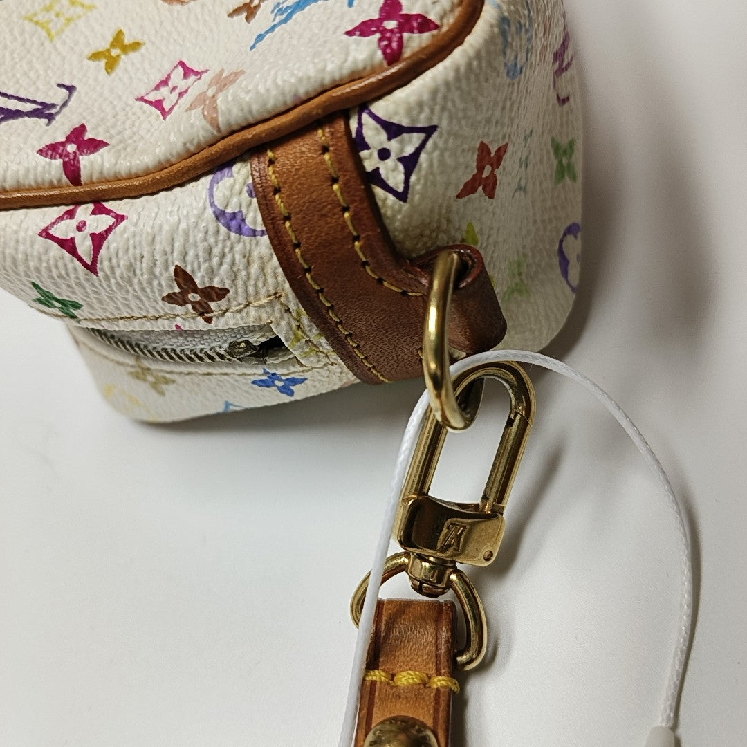 LV × TM WAPITY Monogram Coated Canvas White Coin Purse