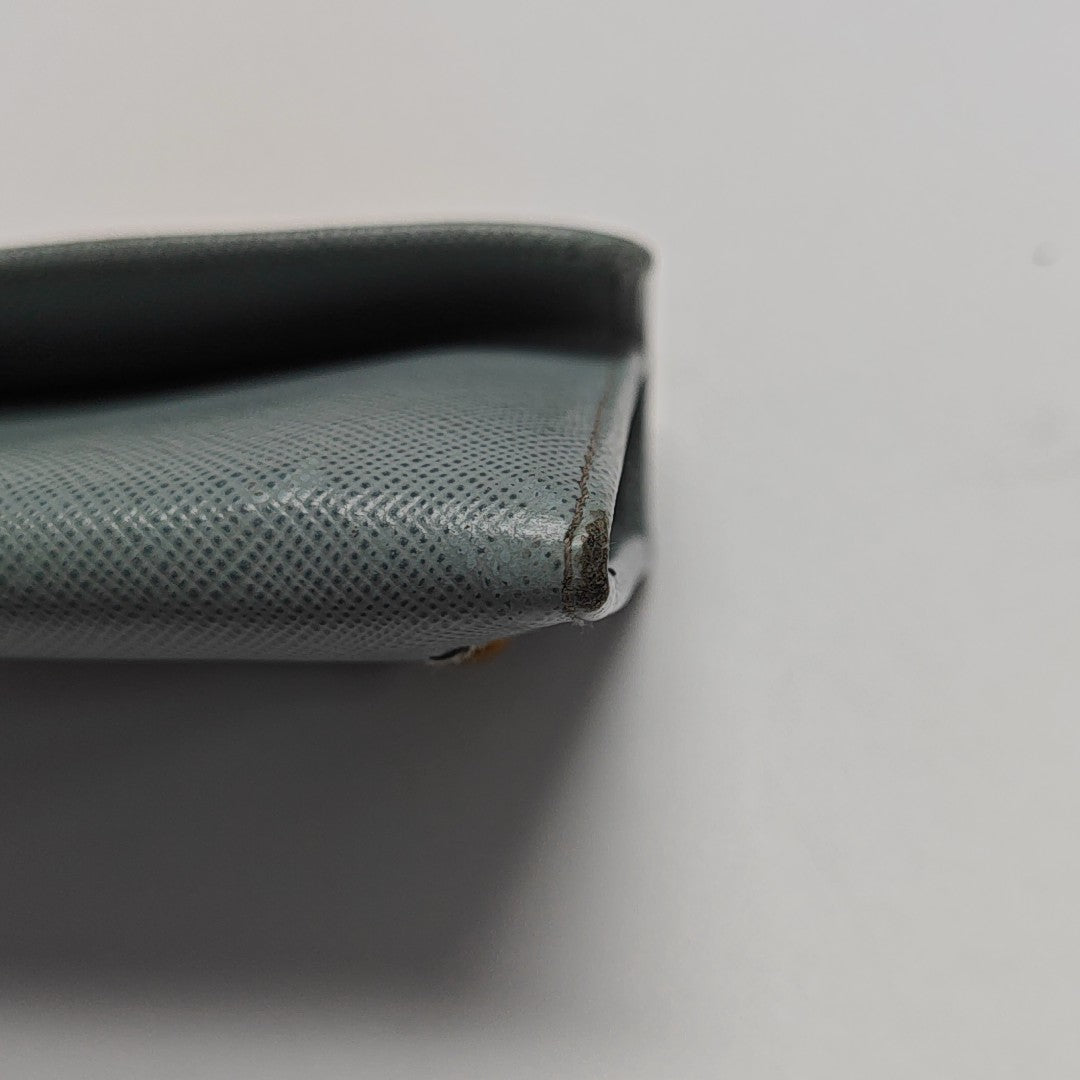Saffiano Calfskin Clutch Blue