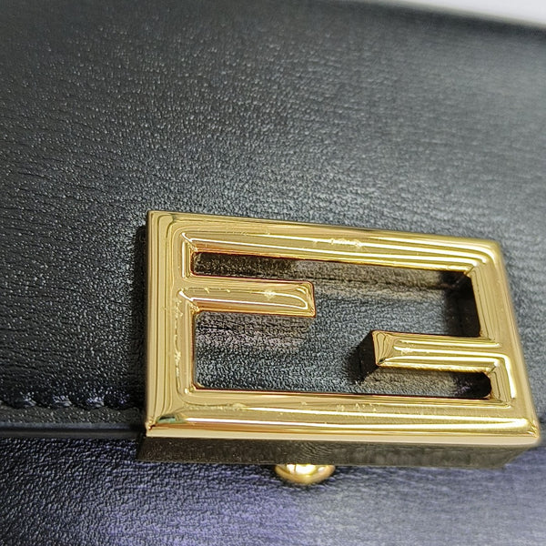Trifold Calfskin Black Wallet