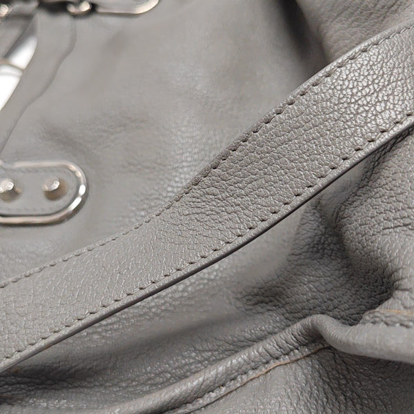 Classic Metallic Edge City Medium Lambskin Gray