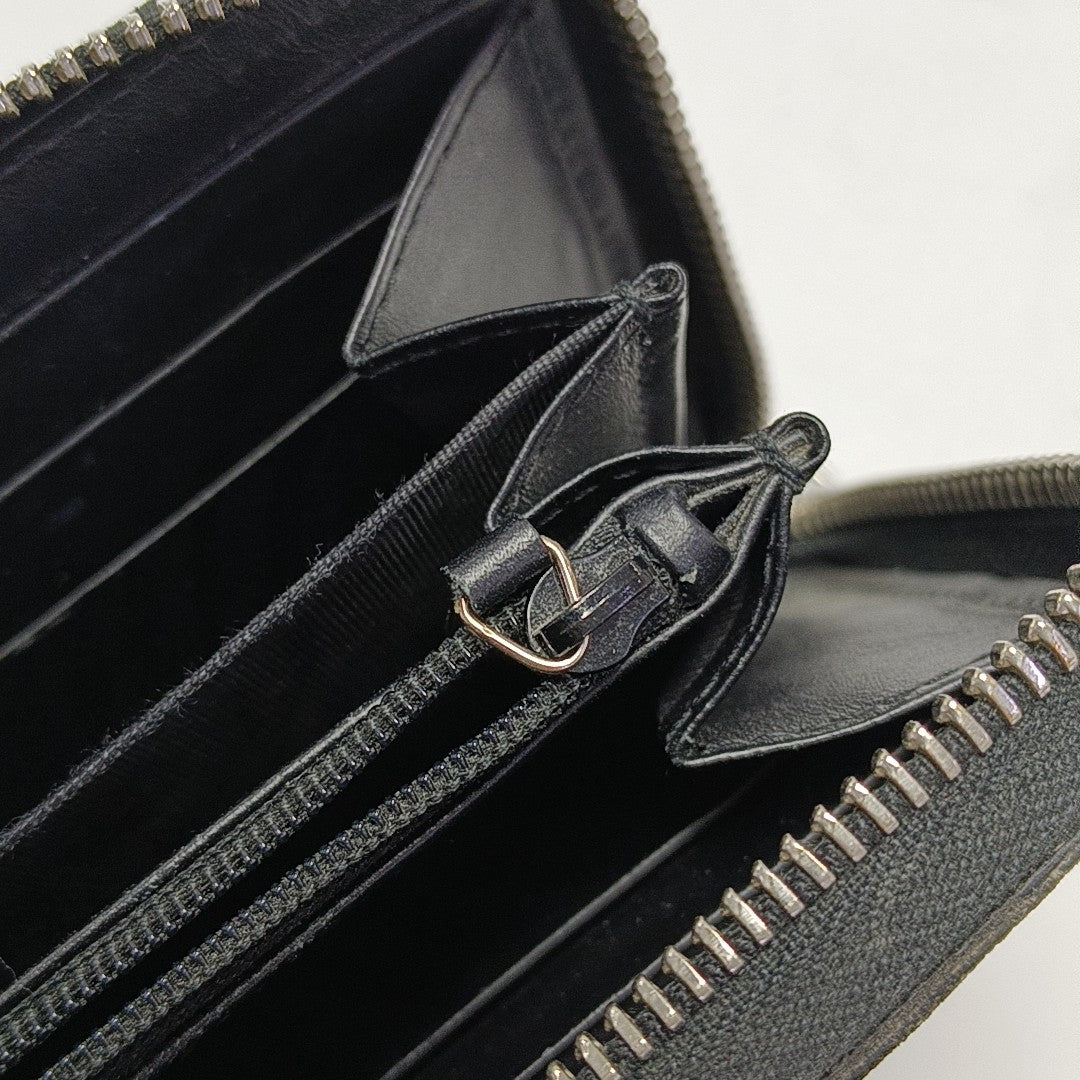Monogram Coated Canvas Clutch Black