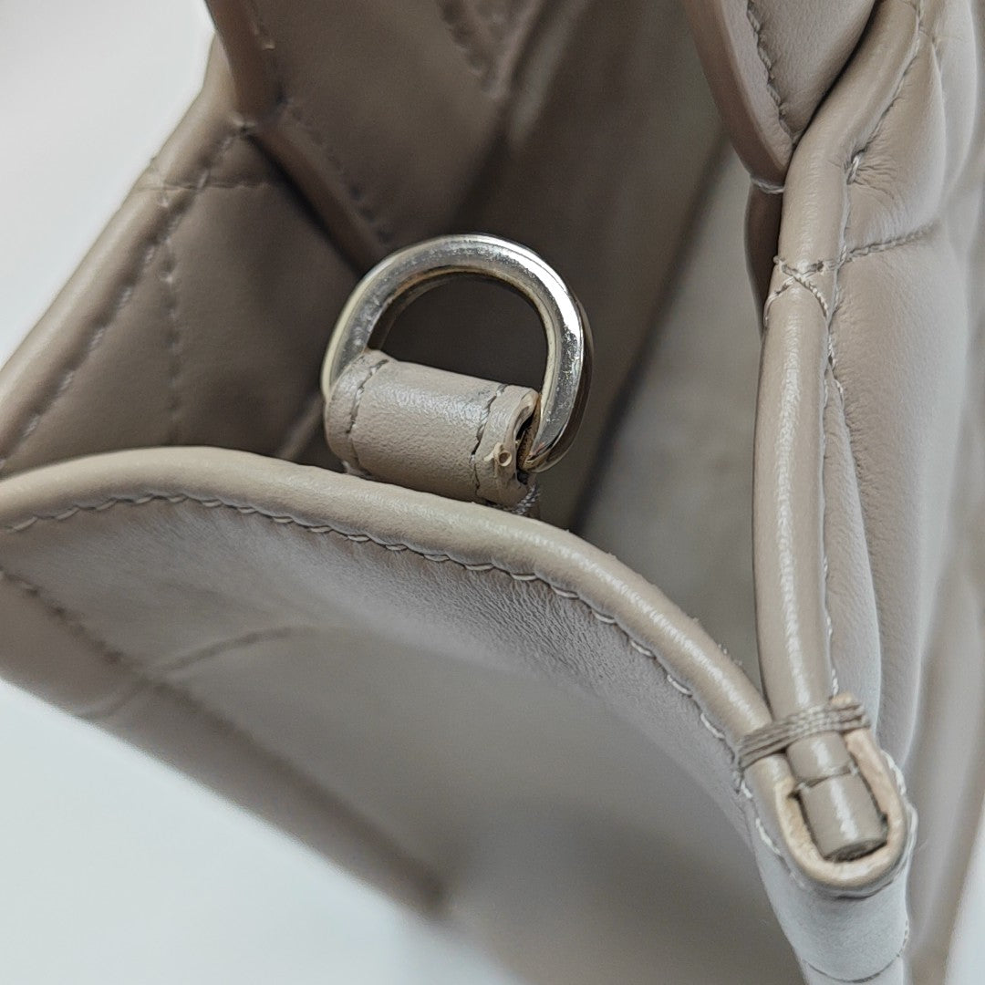 Book Tote Mini Cannage Calfskin Gray