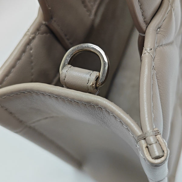 Book Tote Mini Cannage Calfskin Gray