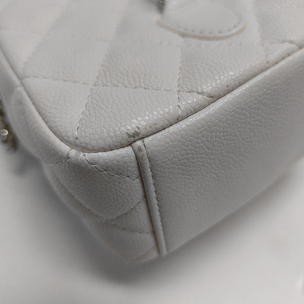 DUMA Mini Quilted Grained Calfskin White