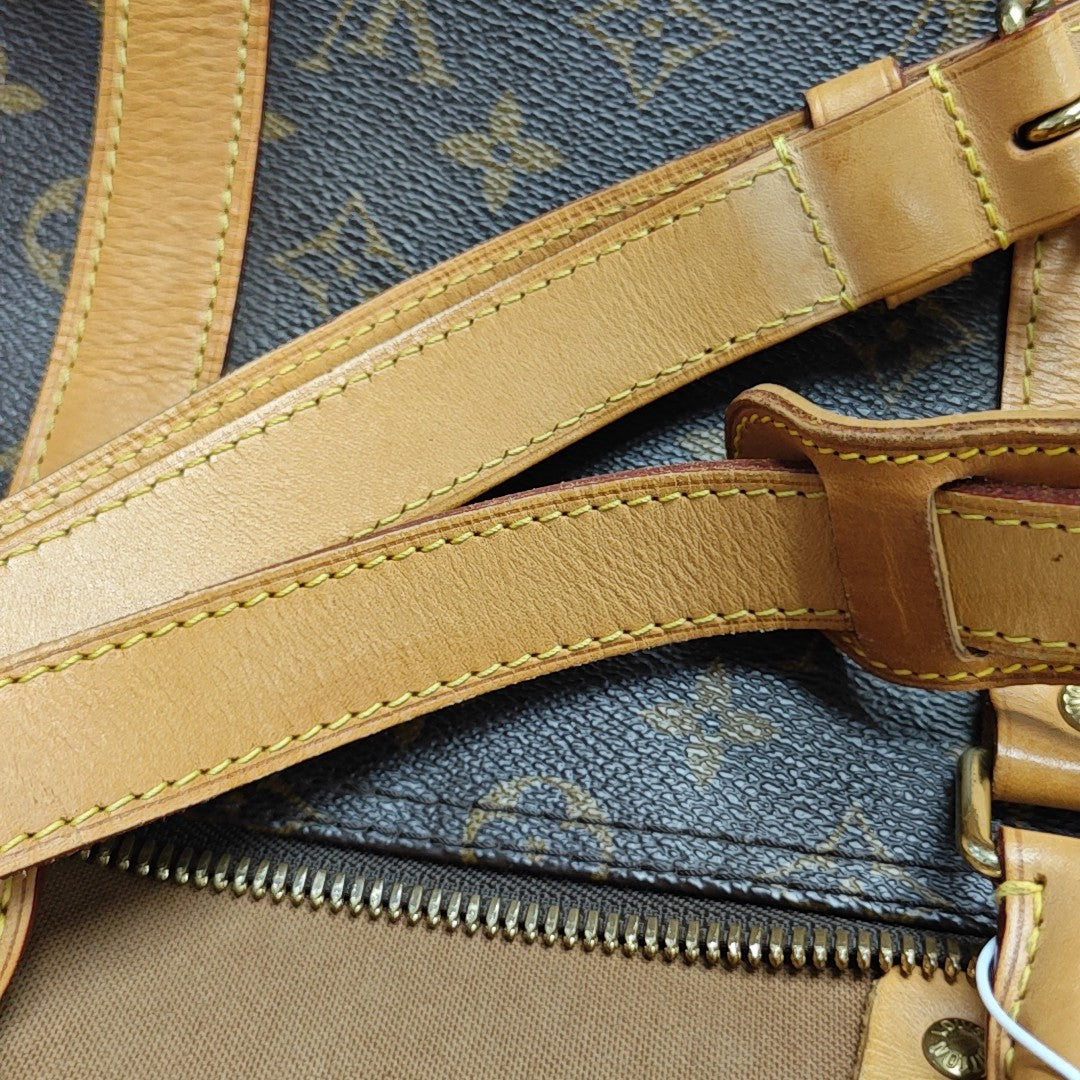 KEEPALL 50 Monogram Coated Canvas Brown