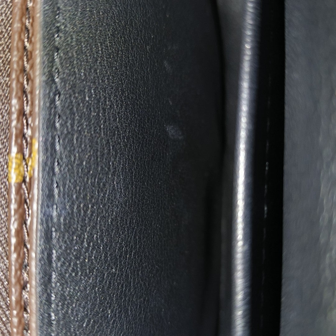 MARCEAU Monogram Coated Canvas Brown