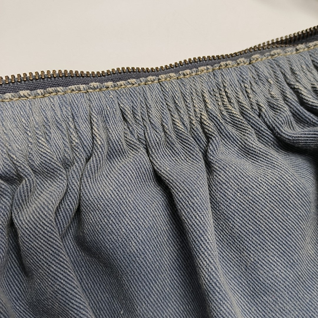 Denim Top Handle Bag Blue