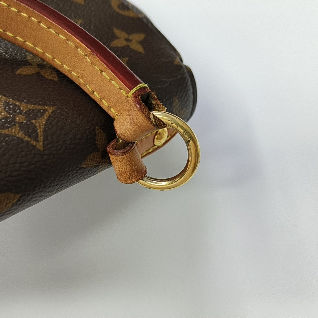 CLUNY PM Monogram Coated Canvas Brown