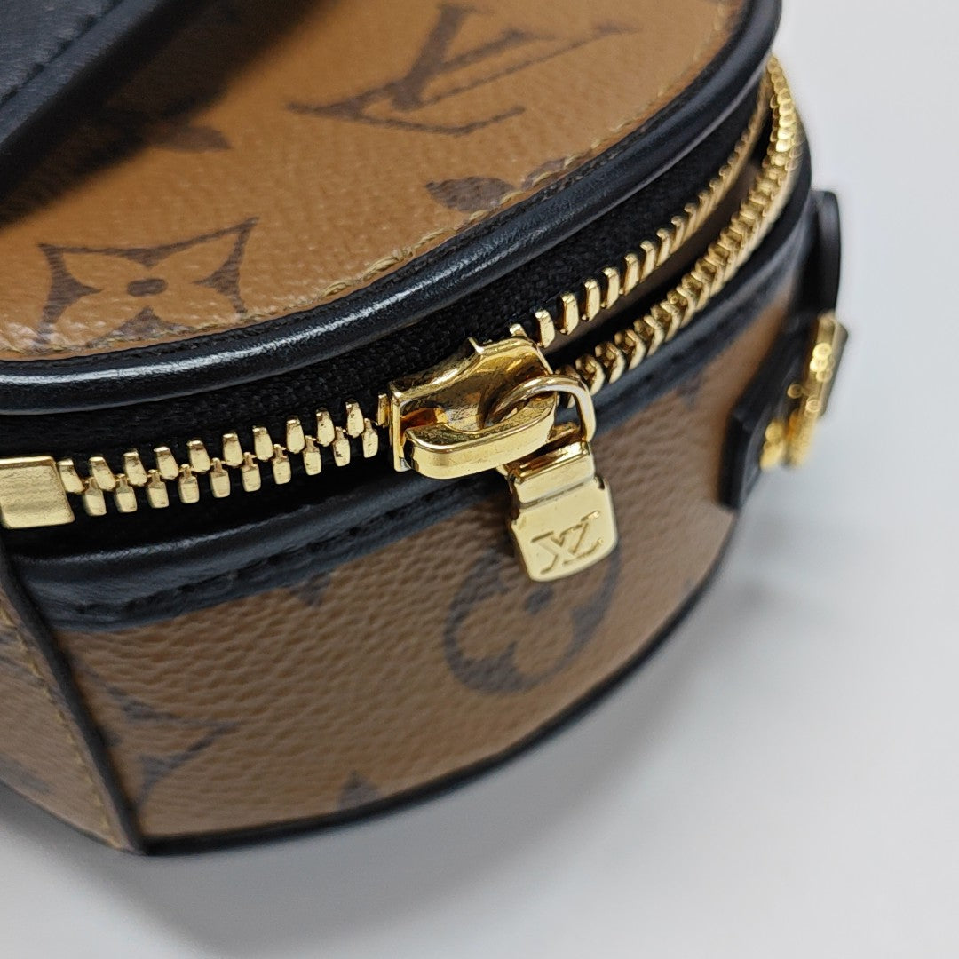 BOITE CHAPEAU Mini Monogram Coated Canvas Brown