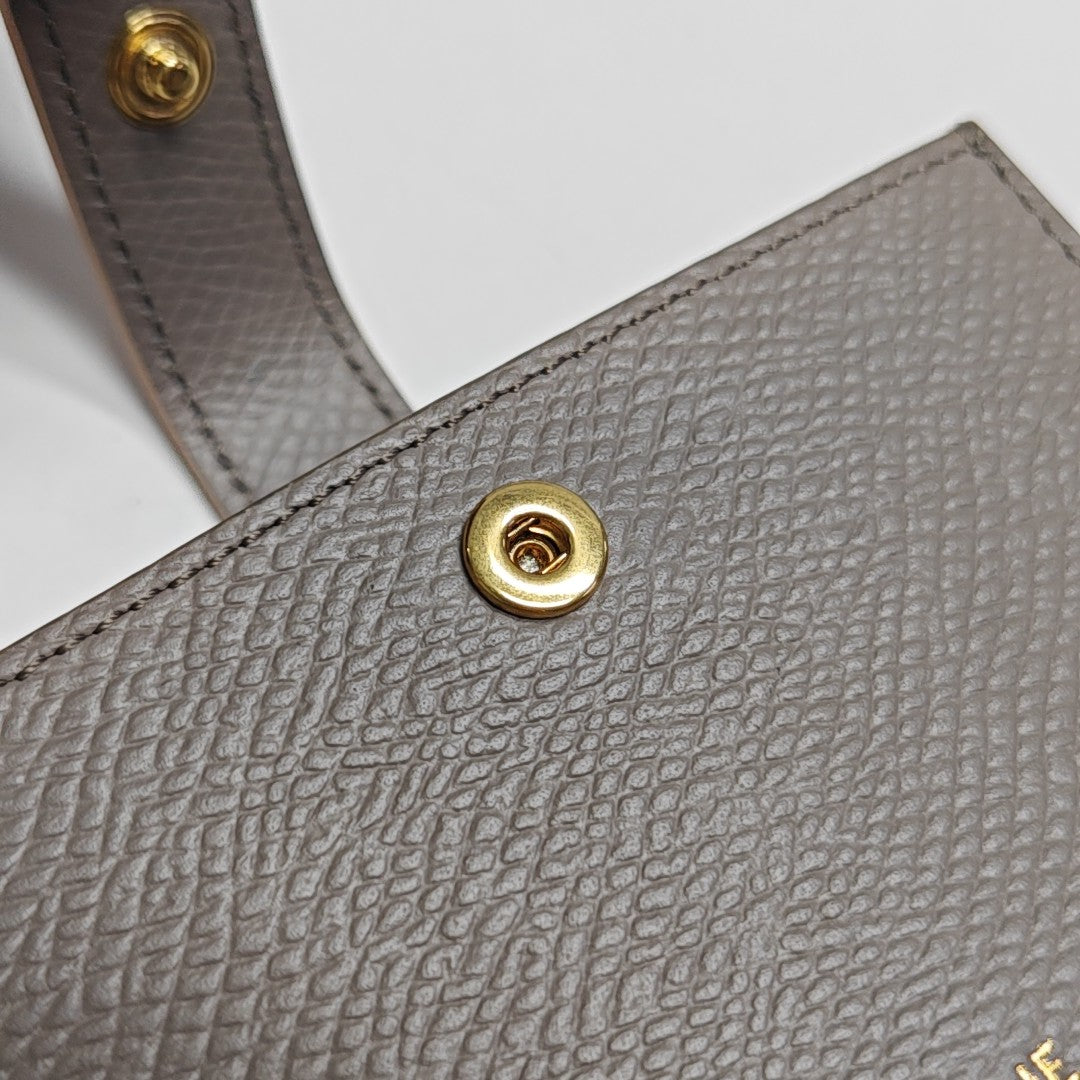 STRAP Calfskin Gray Wallet