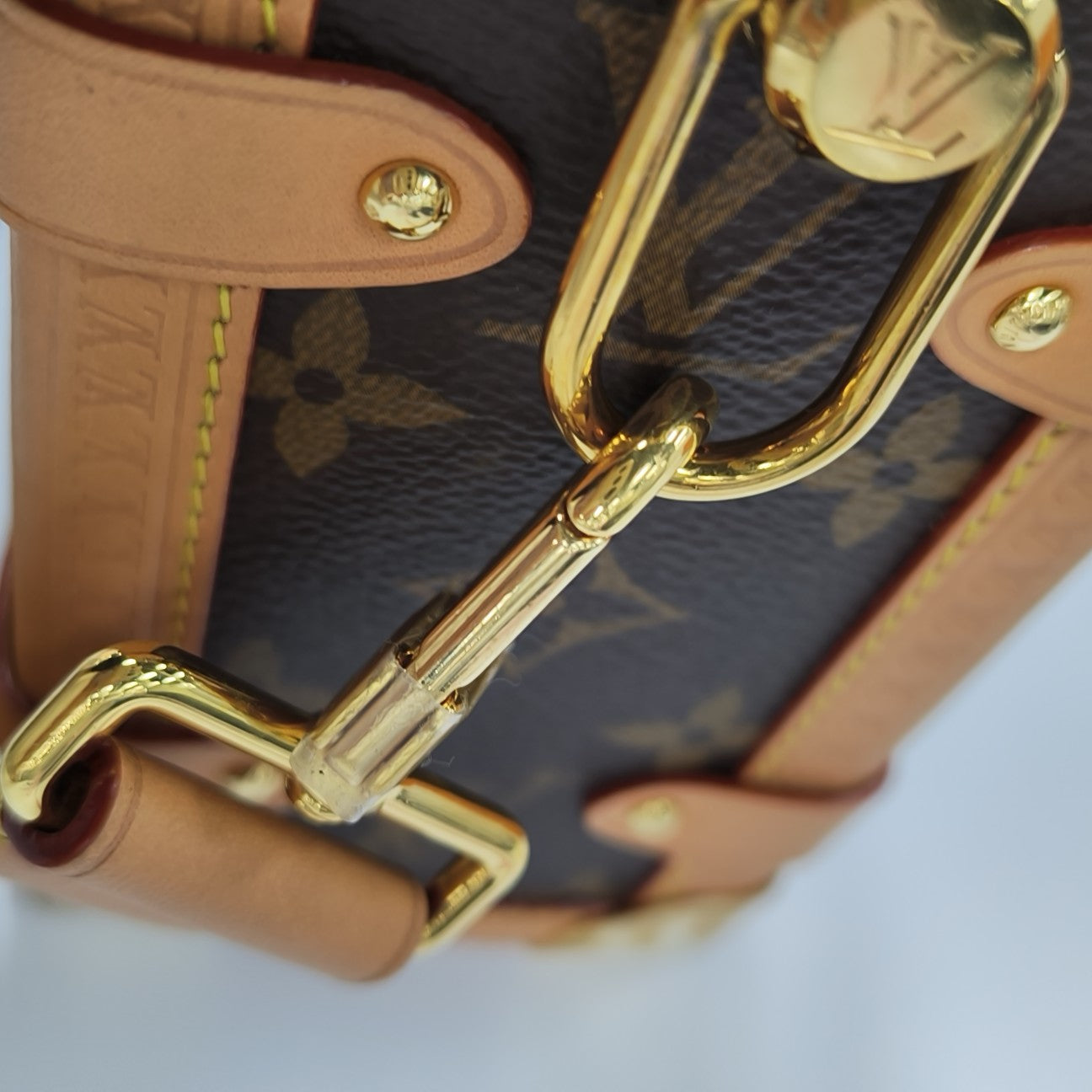 SIDE TRUNK MM Monogram Coated Canvas Brown
