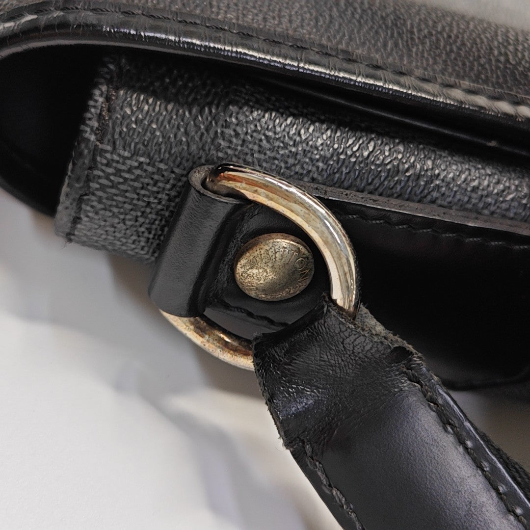 DANIEL GM Damier Graphite Coated Canvas Gray