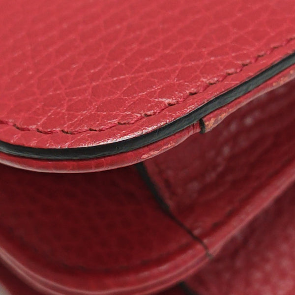 Interlocking G Large Calfskin Red