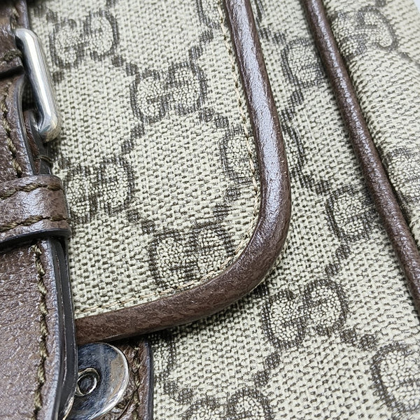 Monogram Coated Canvas Shoulder Bag Brown