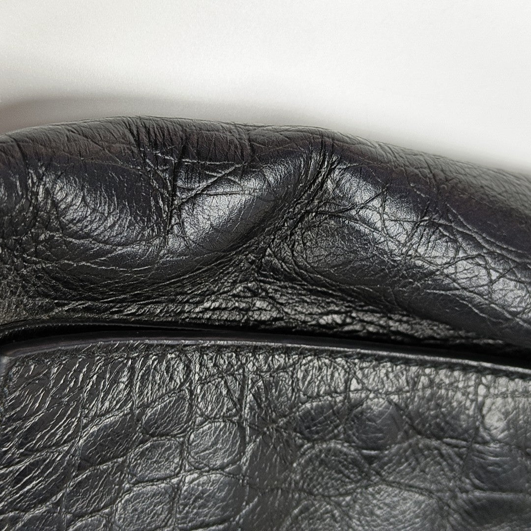 Calfskin Shoulder Bag Black
