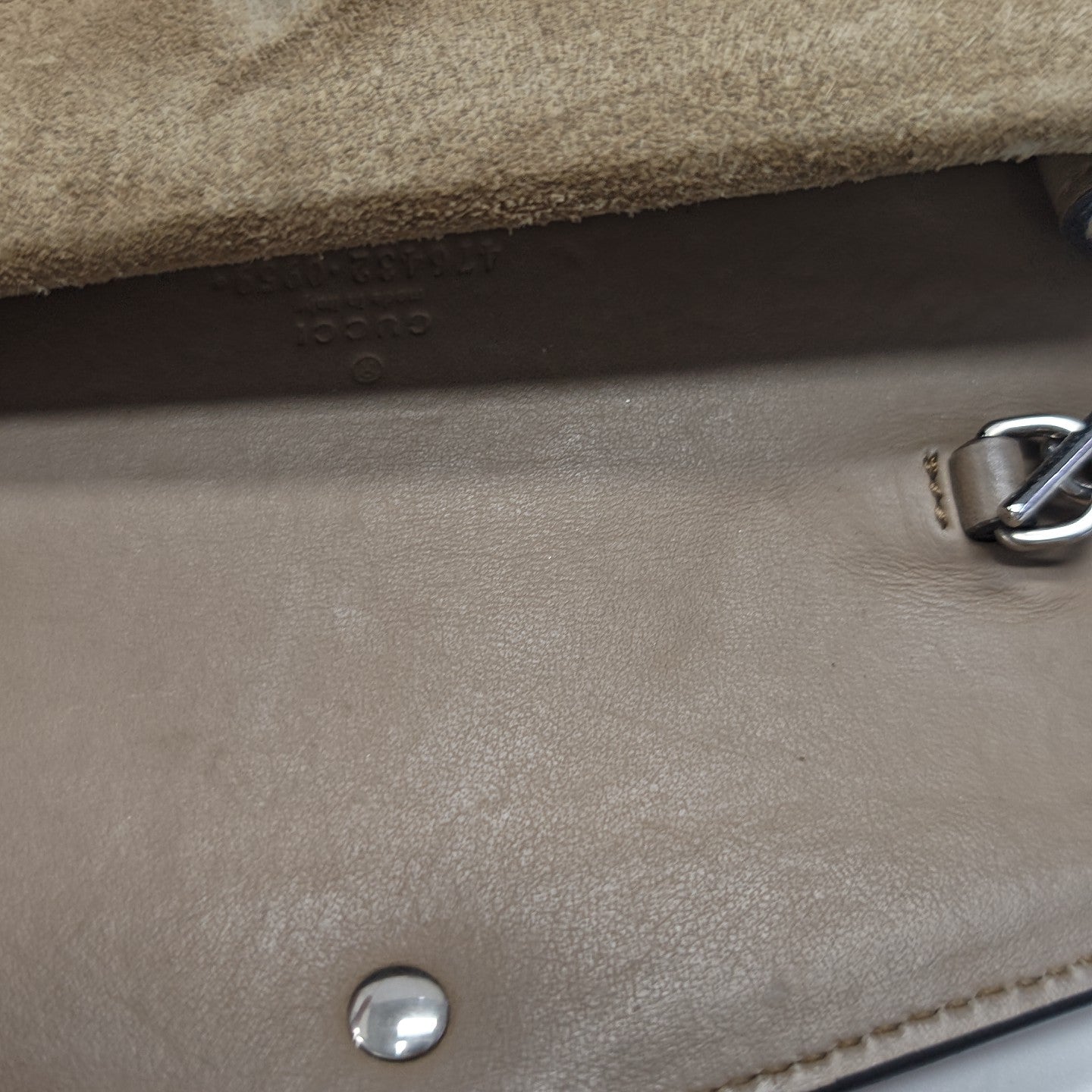 Dionysus Super Mini Monogram Coated Canvas Beige