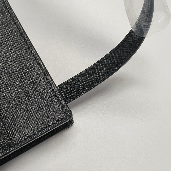 Saffiano Calfskin Shoulder Bag Black
