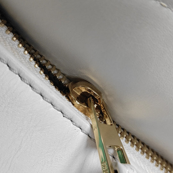 Puzzle Small Calfskin White