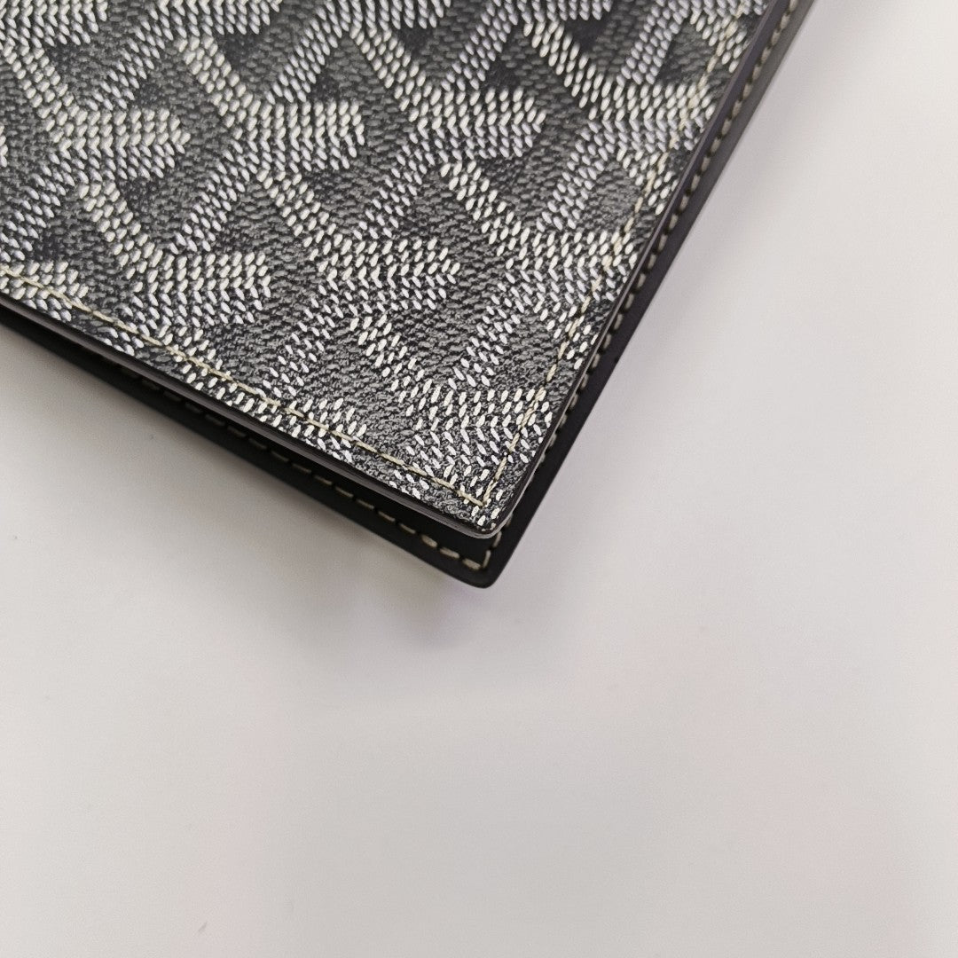 Saint-Marc Coated Canvas Gray Card Holder