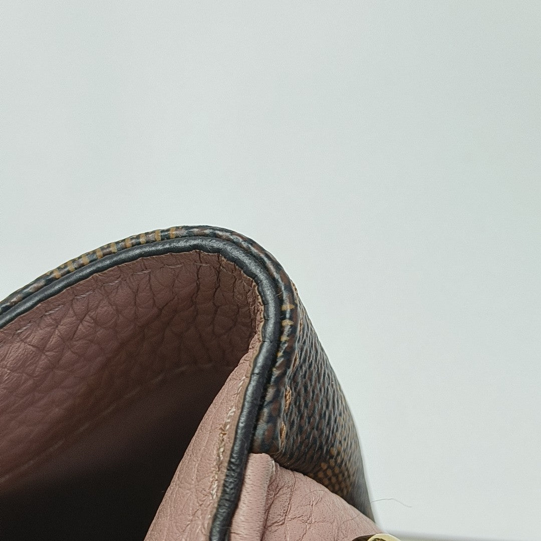 BRITTANY BB Damier Ebene Coated Canvas Brown