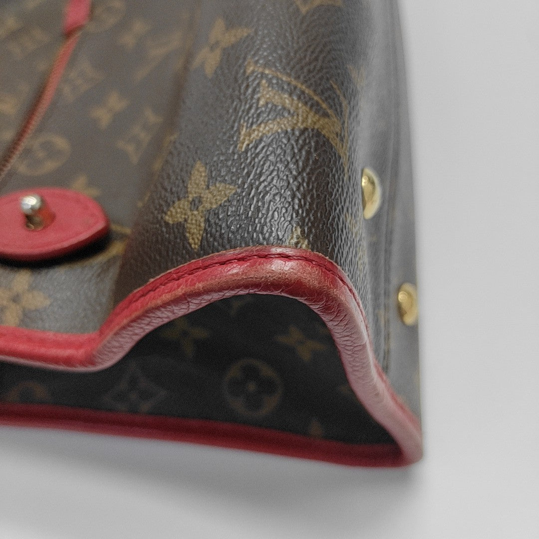 POPINCOURT PM Monogram Coated Canvas Brown