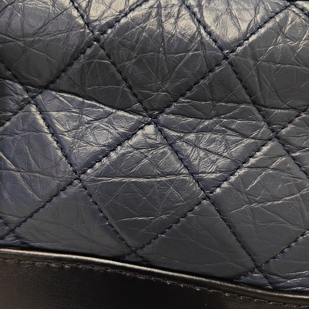 Authenticated pre-owned  GABRIELLE Small Quilted Calfskin Blue - Shoulder Bag at Looply