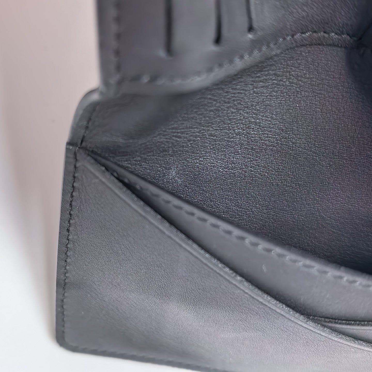 Monogram Calfskin Card Holder Black