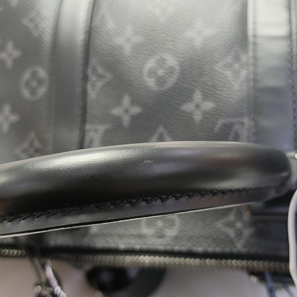 KEEPALL 45 Monogram Coated Canvas Black
