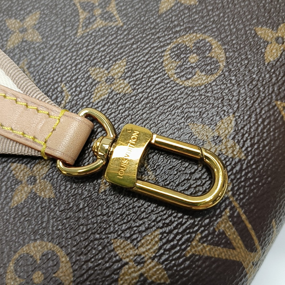 CLUNY PM Monogram Coated Canvas Brown