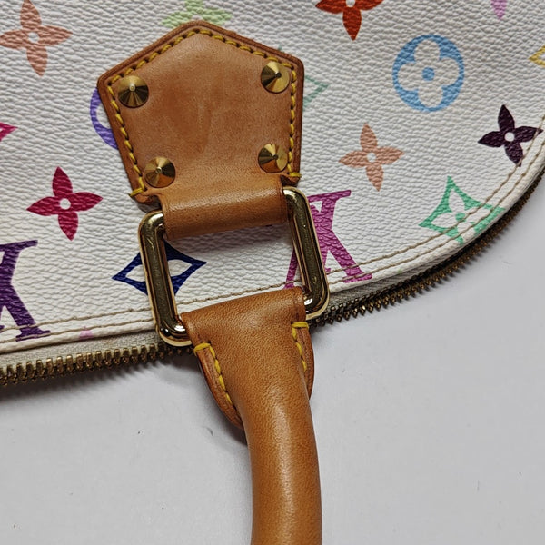 LV × TM Alma Pequeño Lona Monogram Revestida Blanca