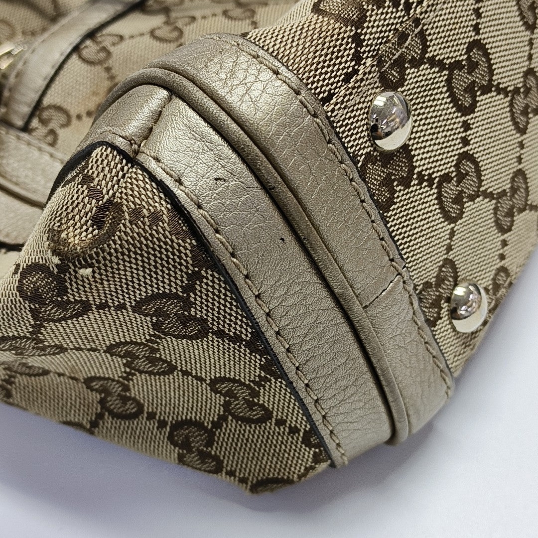 Monogram Canvas Tote Bag Beige
