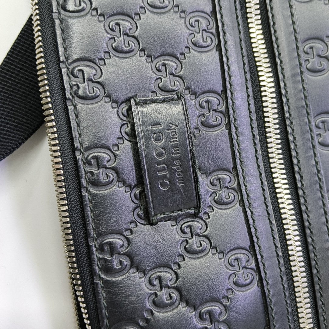 Signature Medium Monogram Calfskin Black