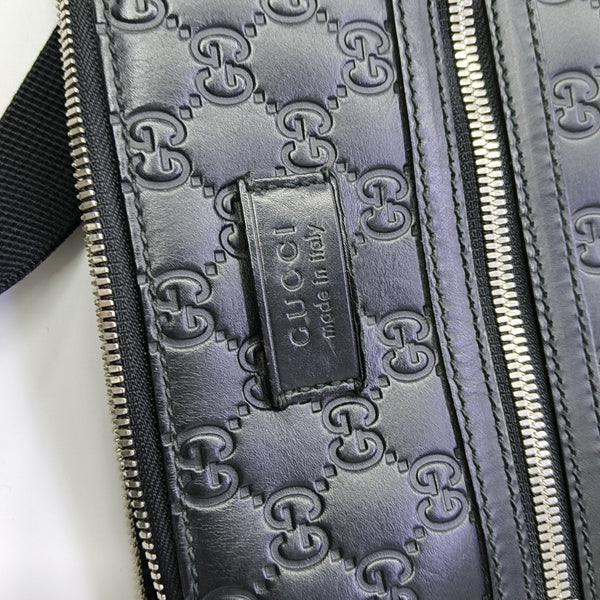 Signature Medium Monogram Calfskin Black