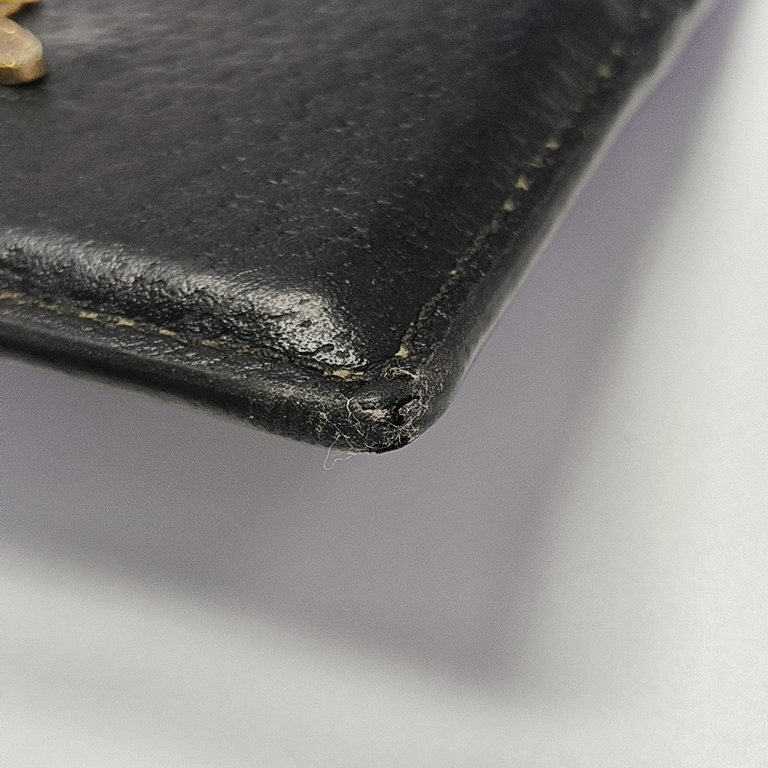Animalier Calfskin Black Card Holder