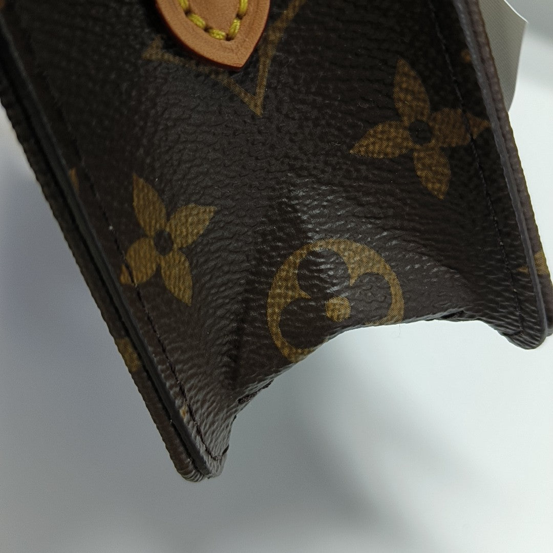 Lily Monogram Coated Canvas Brown