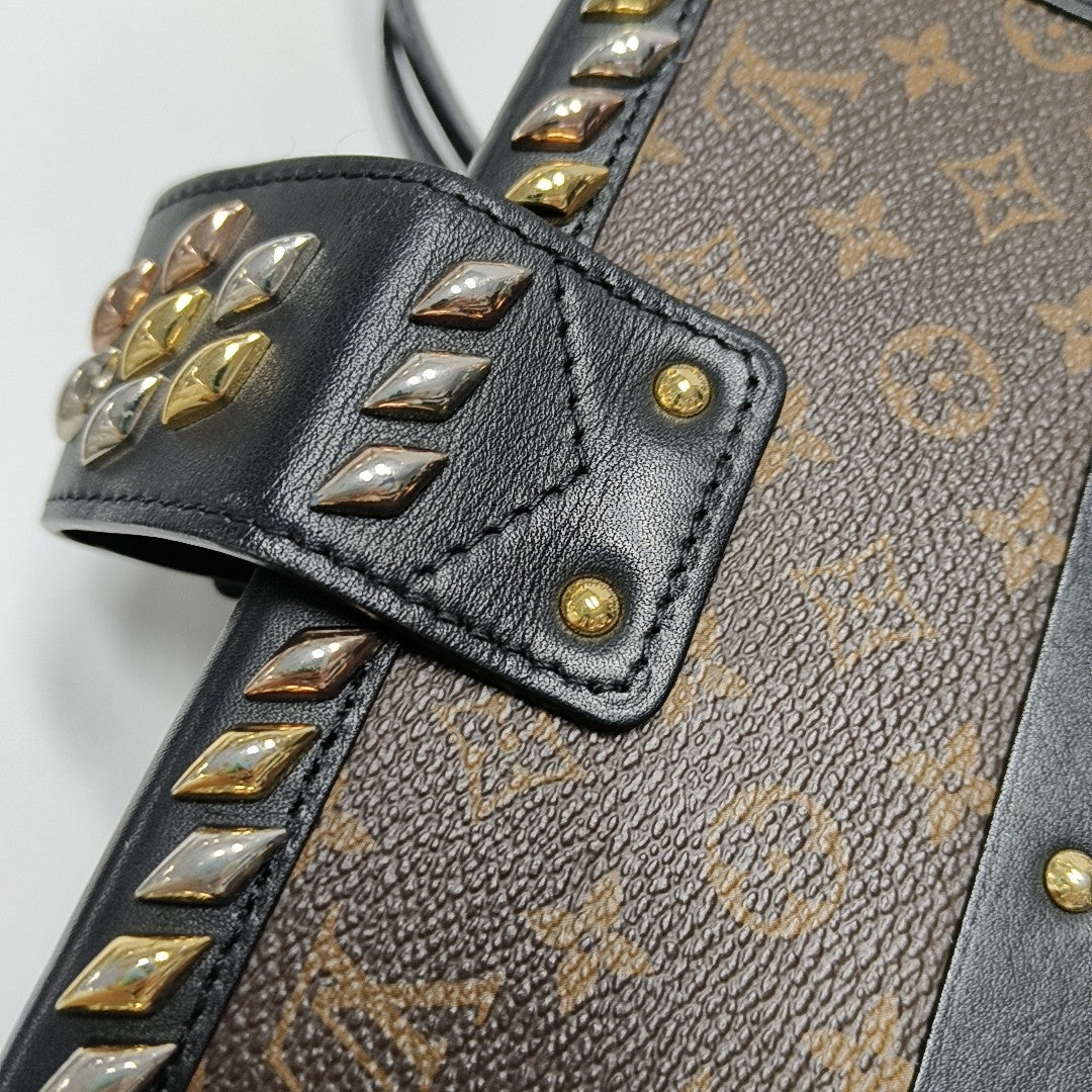 PETITE MALLE Monogram Coated Canvas Brown